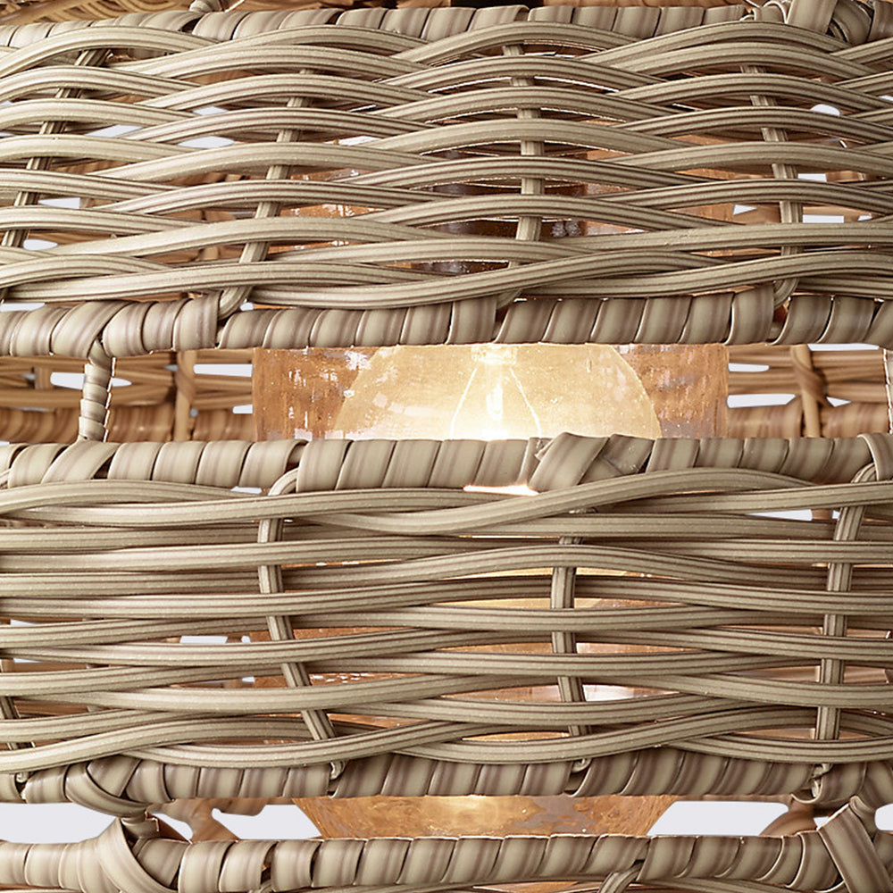 Moroccan Handmade Rattan Raffia Natural Chandelier Wabi Sabi Wicker Lampshade