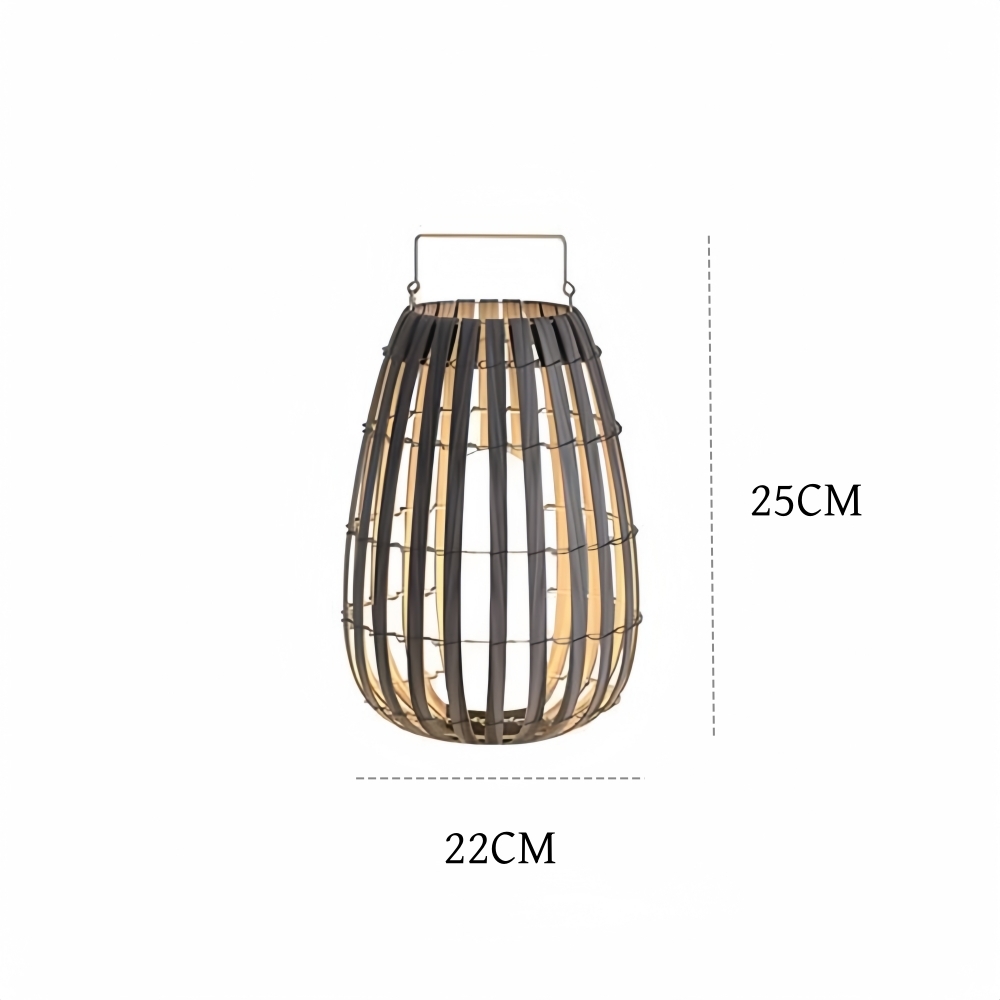 Outdoor Rattan Villa Garden Lawn Light Balcony Floor Lamp