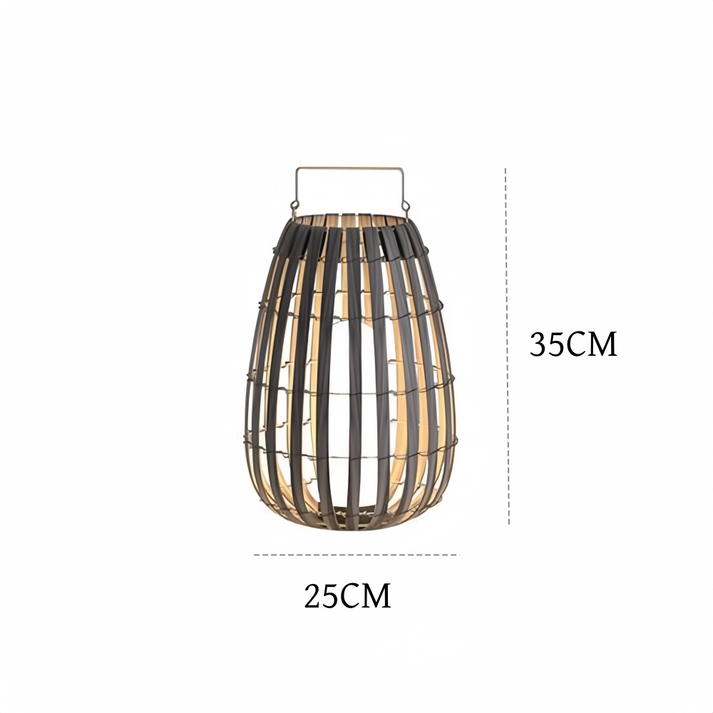 Outdoor Rattan Villa Garden Lawn Light Balcony Floor Lamp