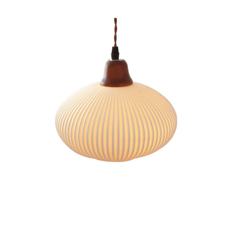 Rural Style Retro Ceramic Headboard Foyer Simple Pendant Light