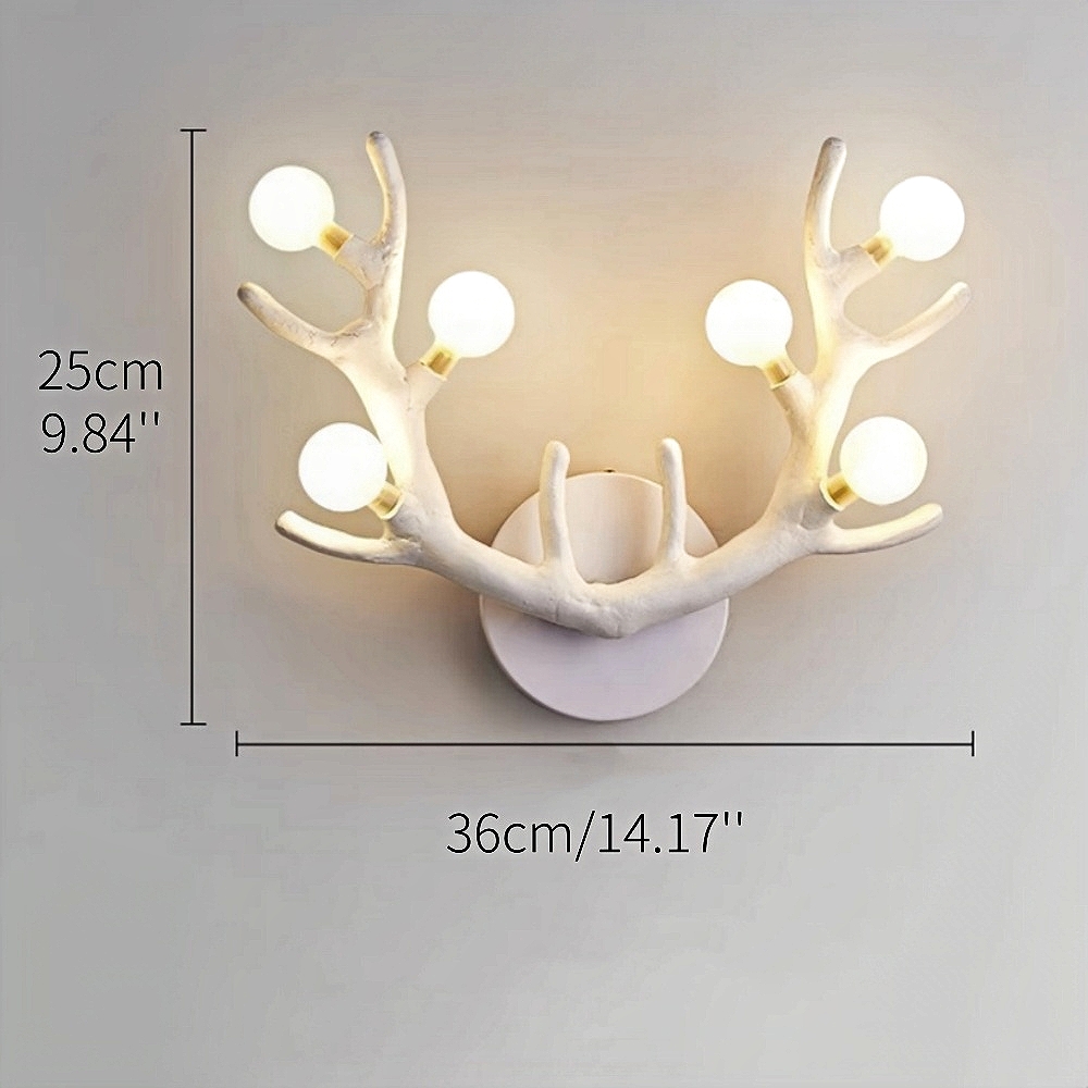 Nordic Creative Imitation Deer Horn Art  Atmosphere Wall Lamp