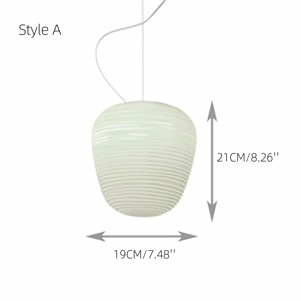 Danish Creative Cocoon Glass Chandelier Light Loft Duplex Staircase Glass Lighting Fixture