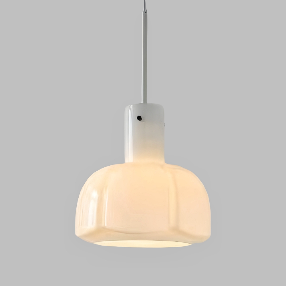 French Cream Style Glass Flower Bud Bedroom Bedside Pendent Light