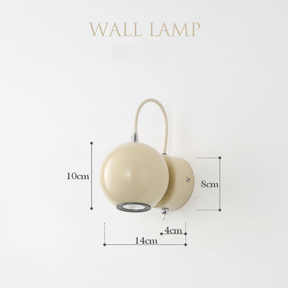 Nordic Style Creative Magnetic Suction Bedside Lamp Rotatable Wall Lamp