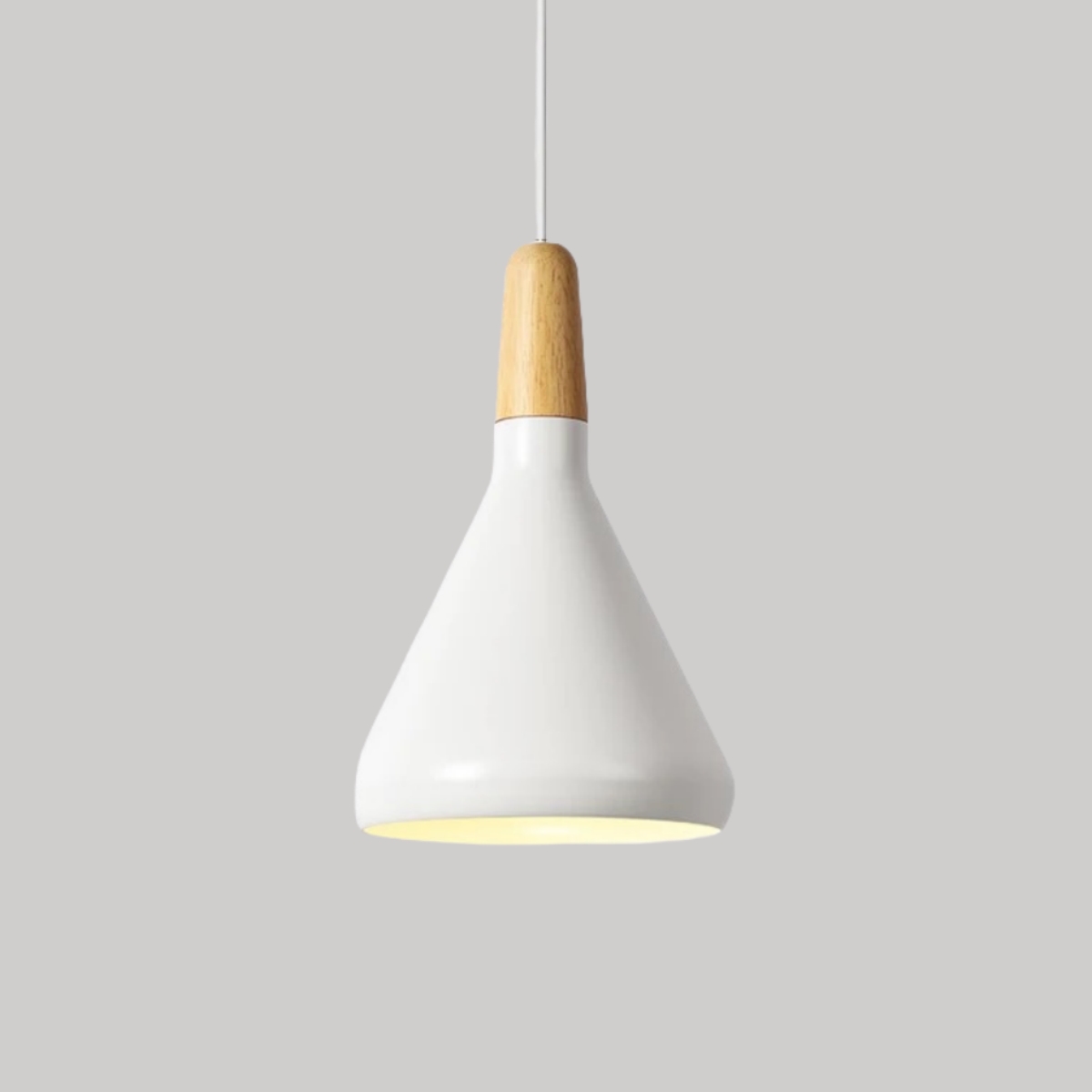 Danish macaron conical metal pendant light