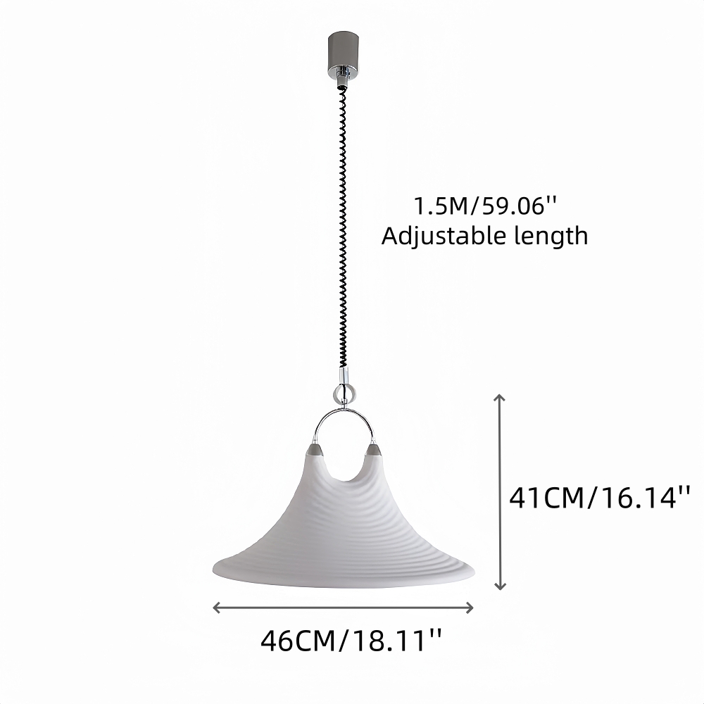  Nordic Painted Horn Pendant Light Adjustable Creative Personalized Artistic Retro Chandelier