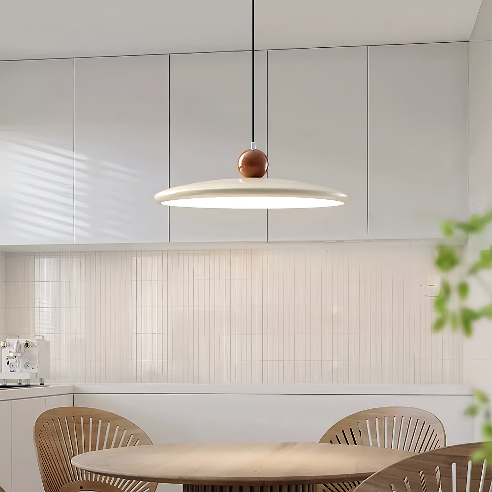 Vintage Cream Style Flying Saucer Pendant Light Bar Dining Room Wrought Iron Lighting Fixtures