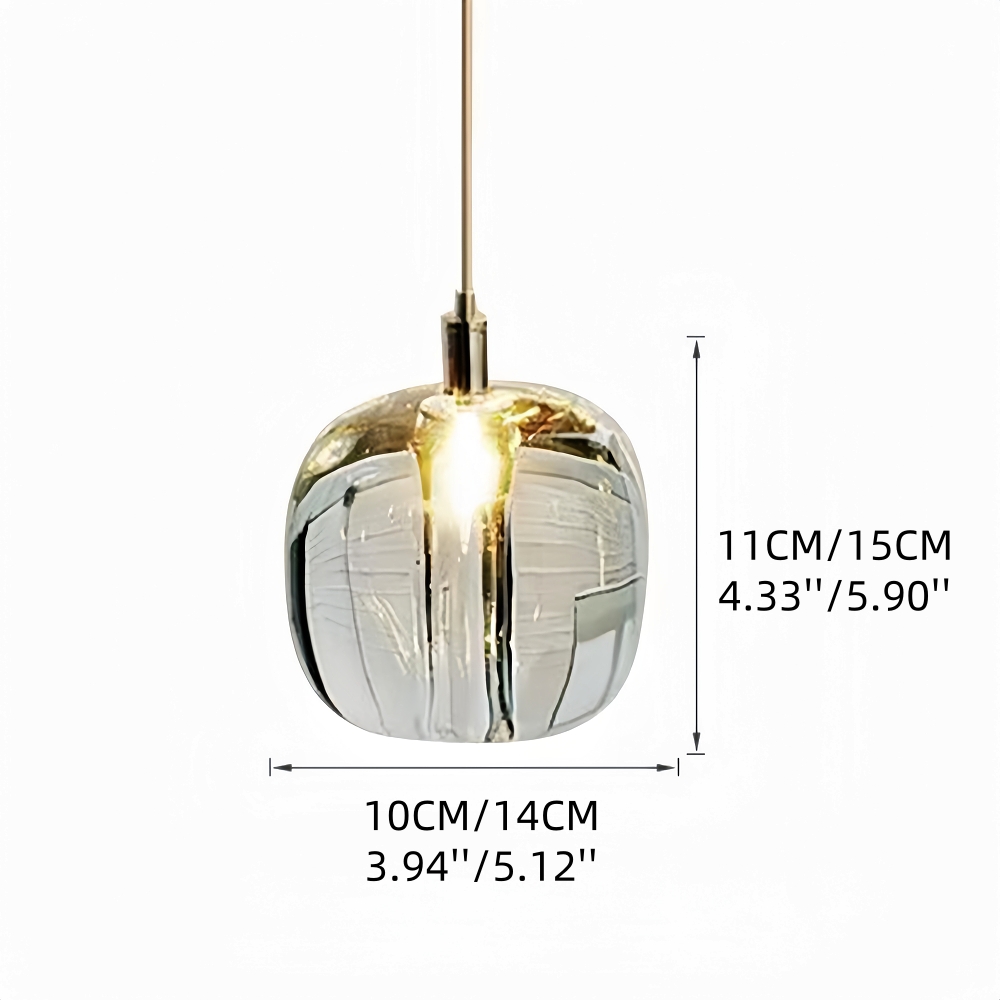 Nordic Modern Art Crystal Apple Shaped Bar Counter Kitchen Pendant Light