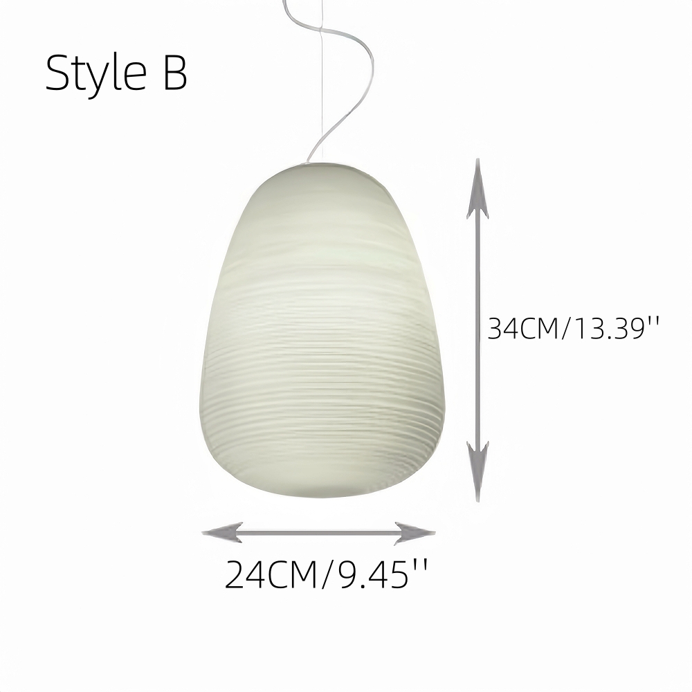 Danish Creative Cocoon Glass Chandelier Light Loft Duplex Staircase Glass Lighting Fixture