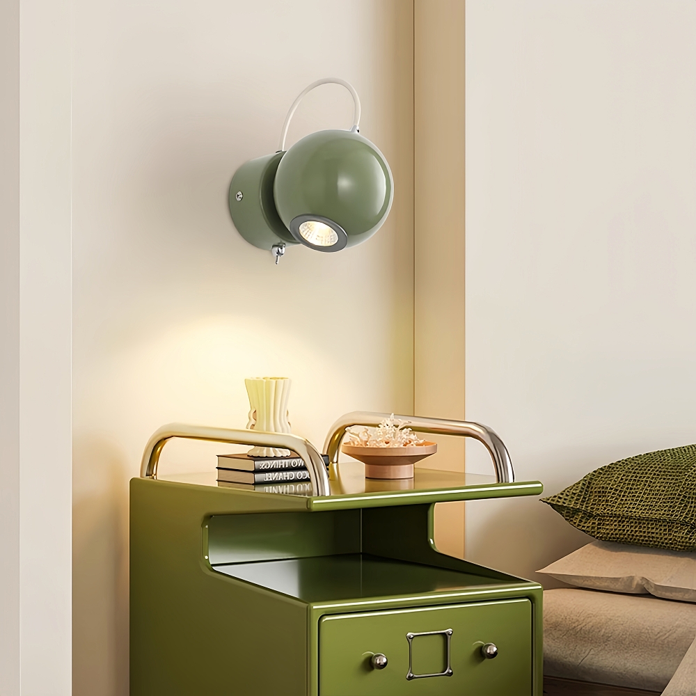 Nordic Style Creative Magnetic Suction Bedside Lamp Rotatable Wall Lamp