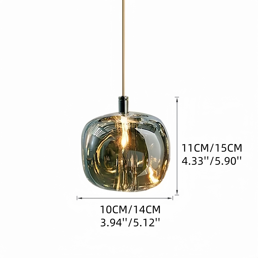 Nordic Modern Art Crystal Apple Shaped Bar Counter Kitchen Pendant Light