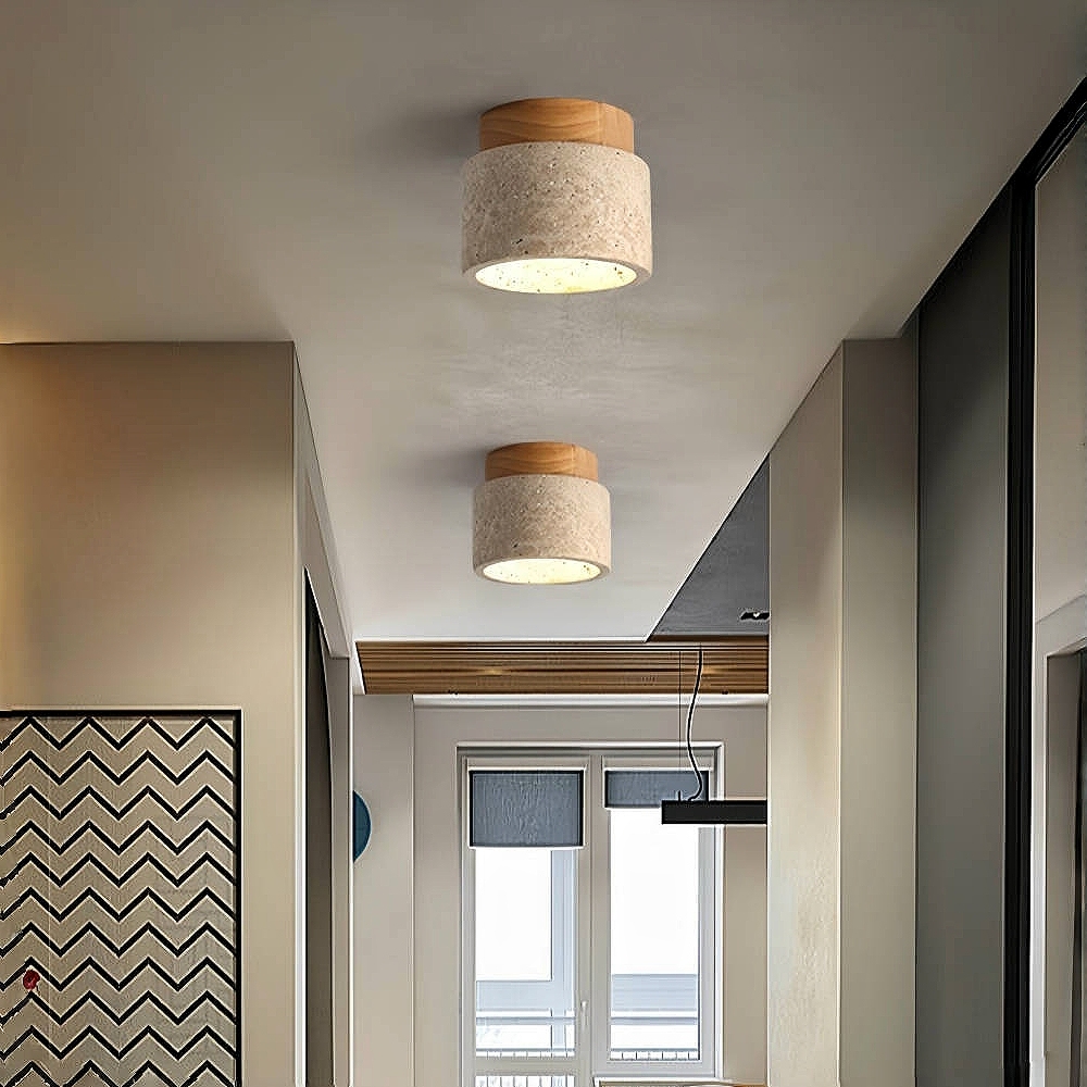 Wabi-sabi Aisle Spot Light Living Room Wood Ceiling Lamp Designer Downlight