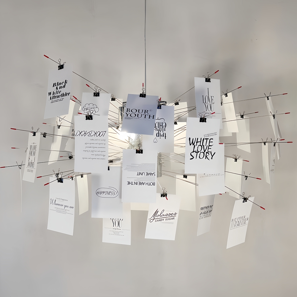 Modern Creative DIY Chandelier Art Simplicity Photo Album Card Lighting Fixtures