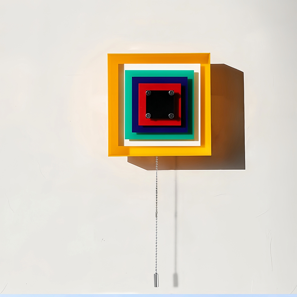 Color Pixel Wall Lamp Bauhaus Living Room Bedroom Decorative Painting Square Frame Wall Lamp