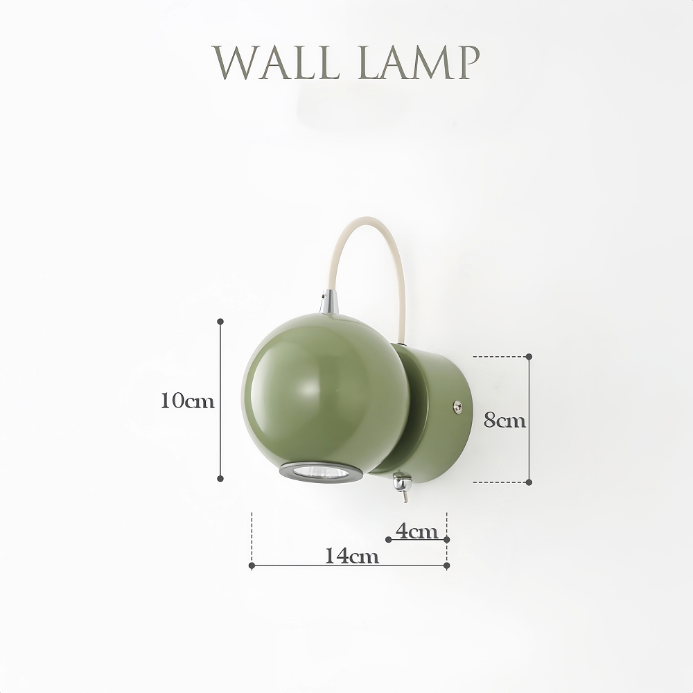 Nordic Style Creative Magnetic Suction Bedside Lamp Rotatable Wall Lamp