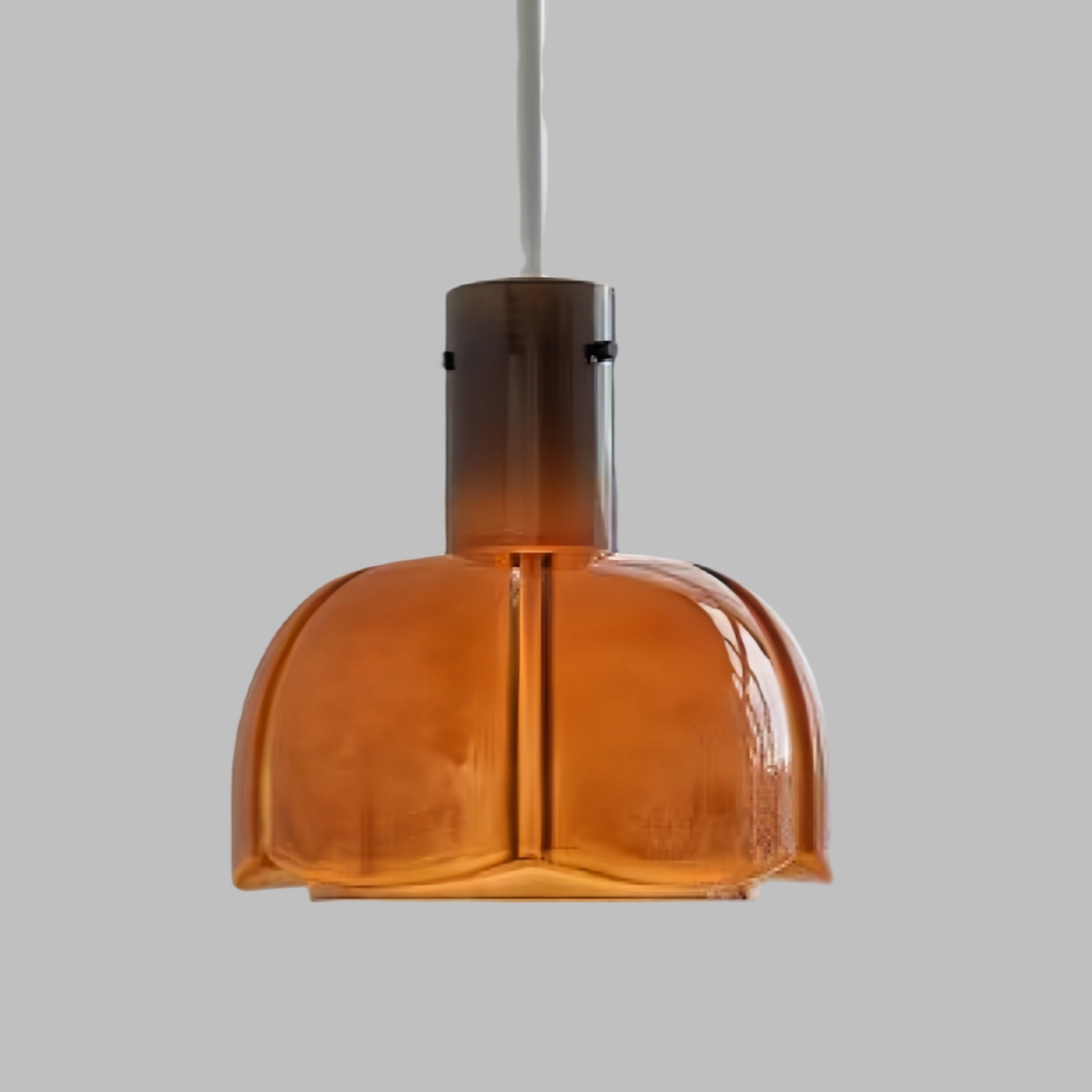 French Cream Style Glass Flower Bud Bedroom Bedside Pendent Light