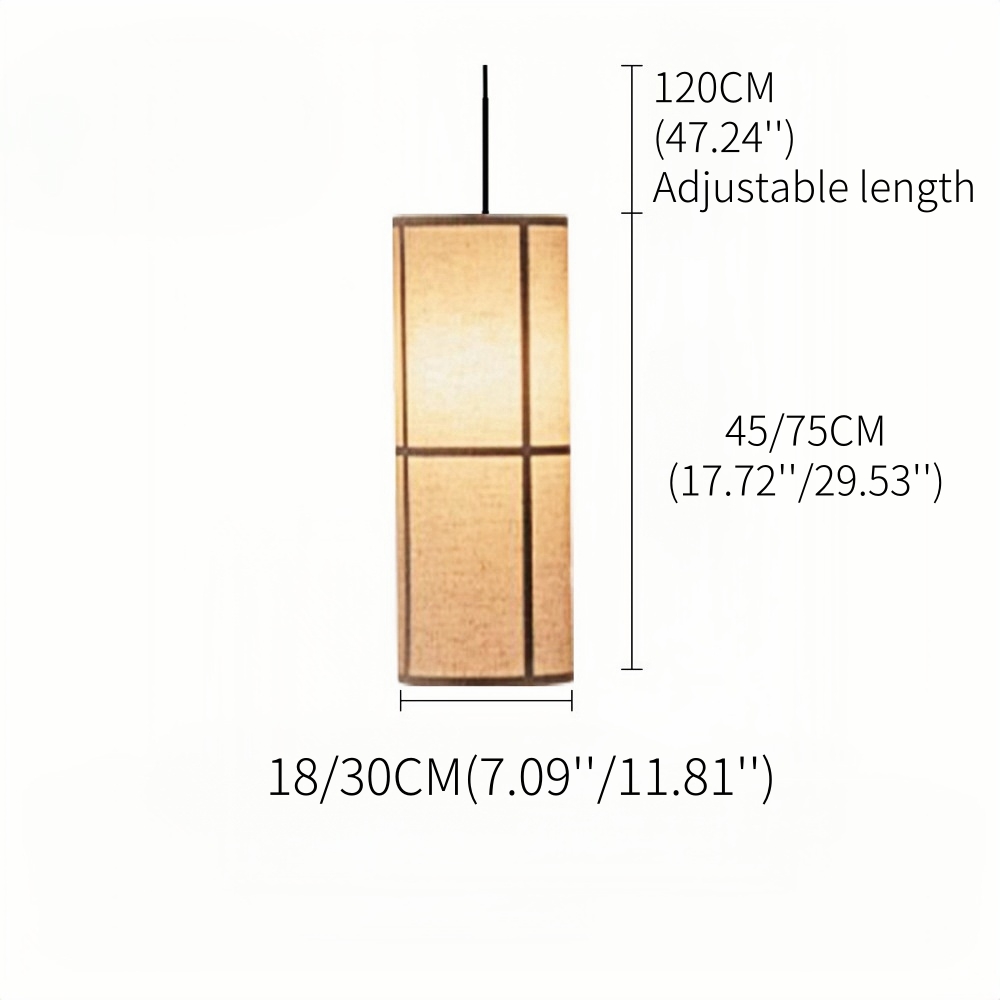 Japanese Wabi Sabi Style Retro Minimalist Study Room Tea Room Fabric Pendant Light