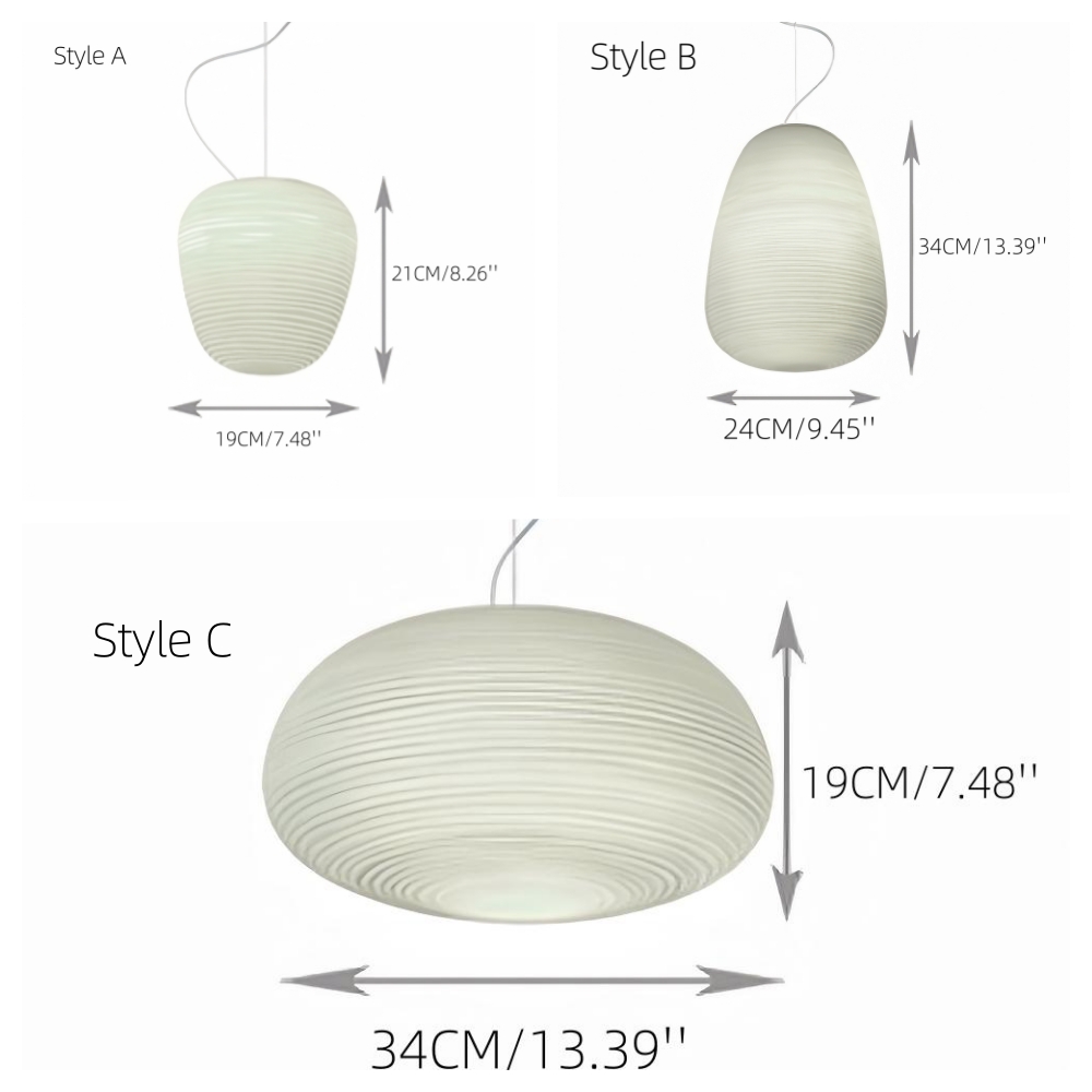 Danish Creative Cocoon Glass Chandelier Light Loft Duplex Staircase Glass Lighting Fixture