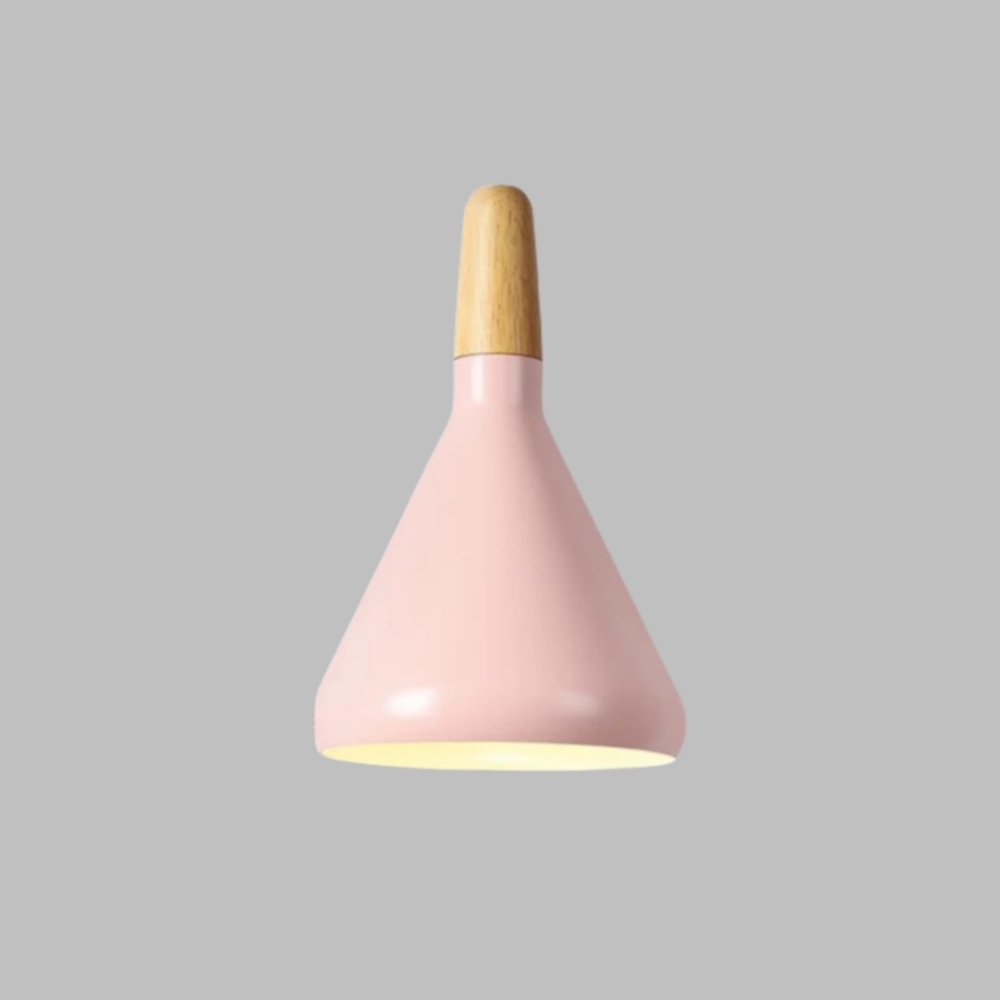 Danish macaron conical metal pendant light