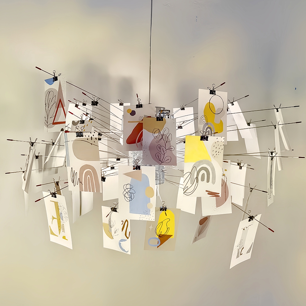 Modern Creative DIY Chandelier Art Simplicity Photo Album Card Lighting Fixtures