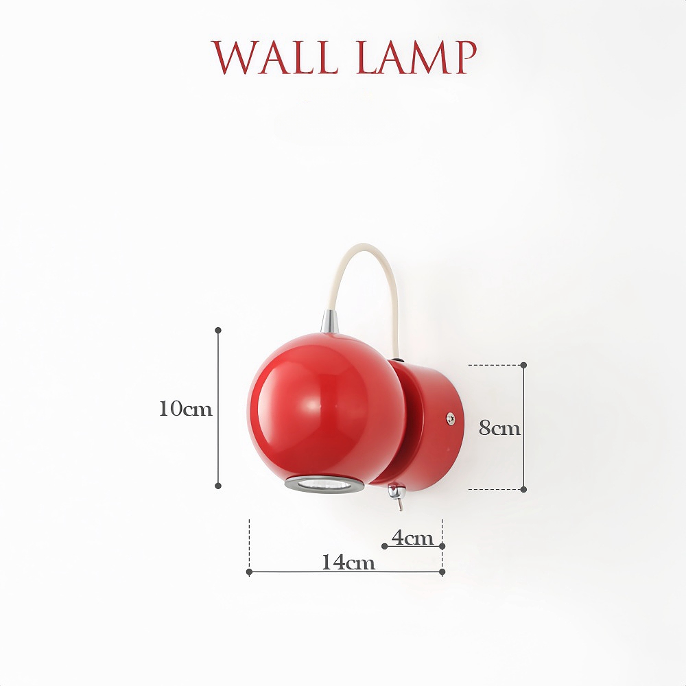 Nordic Style Creative Magnetic Suction Bedside Lamp Rotatable Wall Lamp