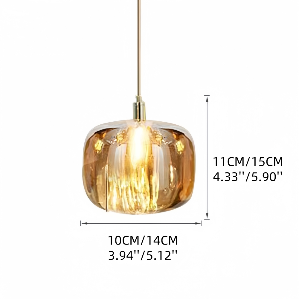 Nordic Modern Art Crystal Apple Shaped Bar Counter Kitchen Pendant Light