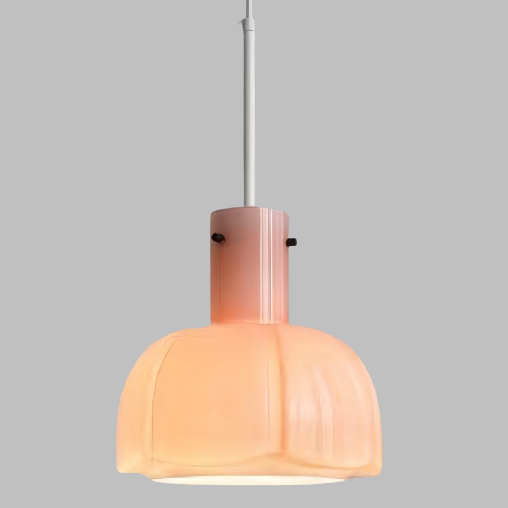 French Cream Style Glass Flower Bud Bedroom Bedside Pendent Light