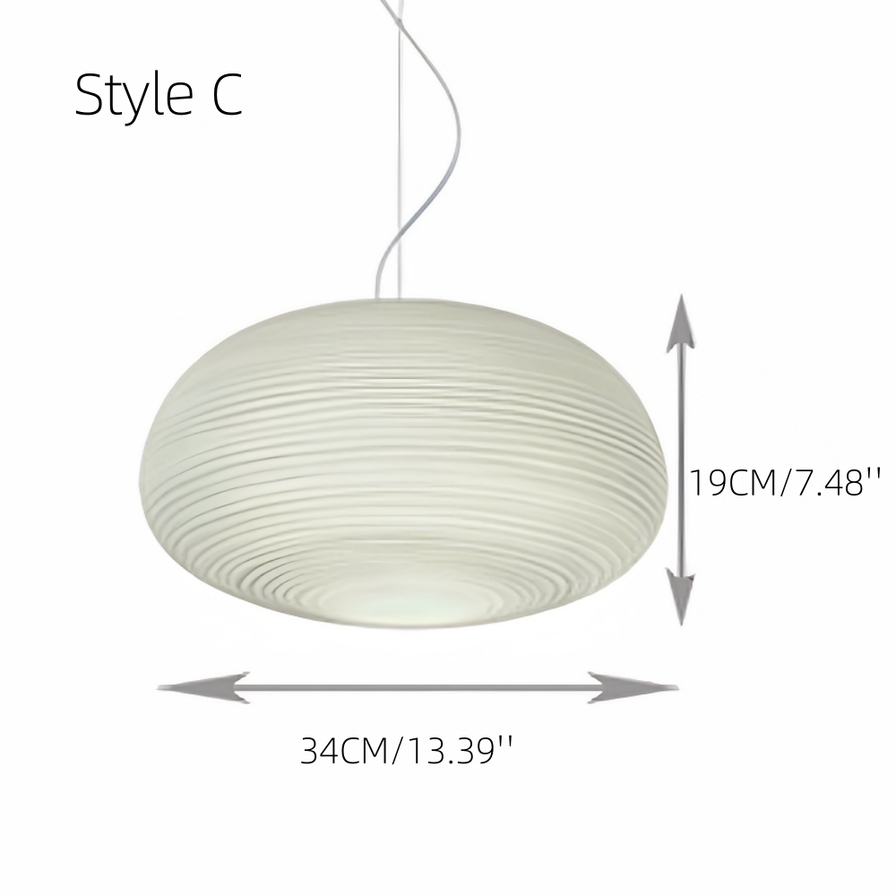 Danish Creative Cocoon Glass Chandelier Light Loft Duplex Staircase Glass Lighting Fixture