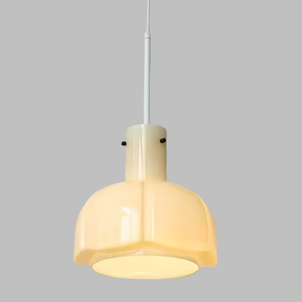 French Cream Style Glass Flower Bud Bedroom Bedside Pendent Light