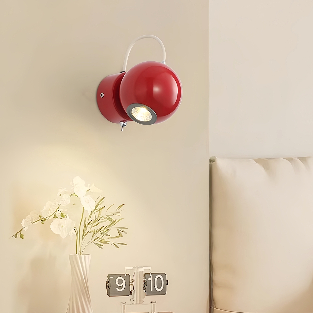 Nordic Style Creative Magnetic Suction Bedside Lamp Rotatable Wall Lamp