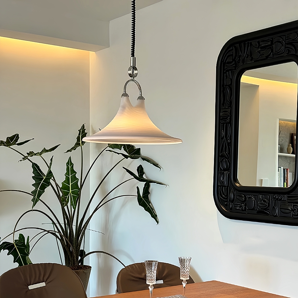  Nordic Painted Horn Pendant Light Adjustable Creative Personalized Artistic Retro Chandelier