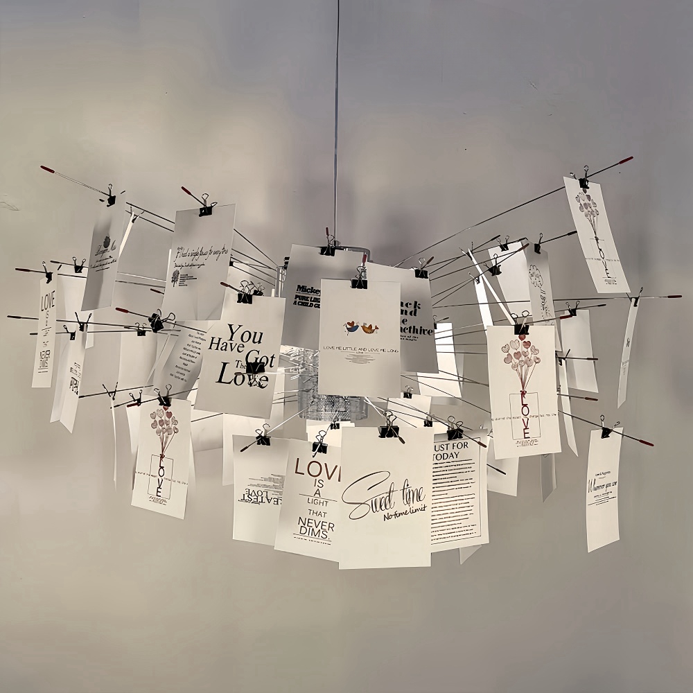 Modern Creative DIY Chandelier Art Simplicity Photo Album Card Lighting Fixtures