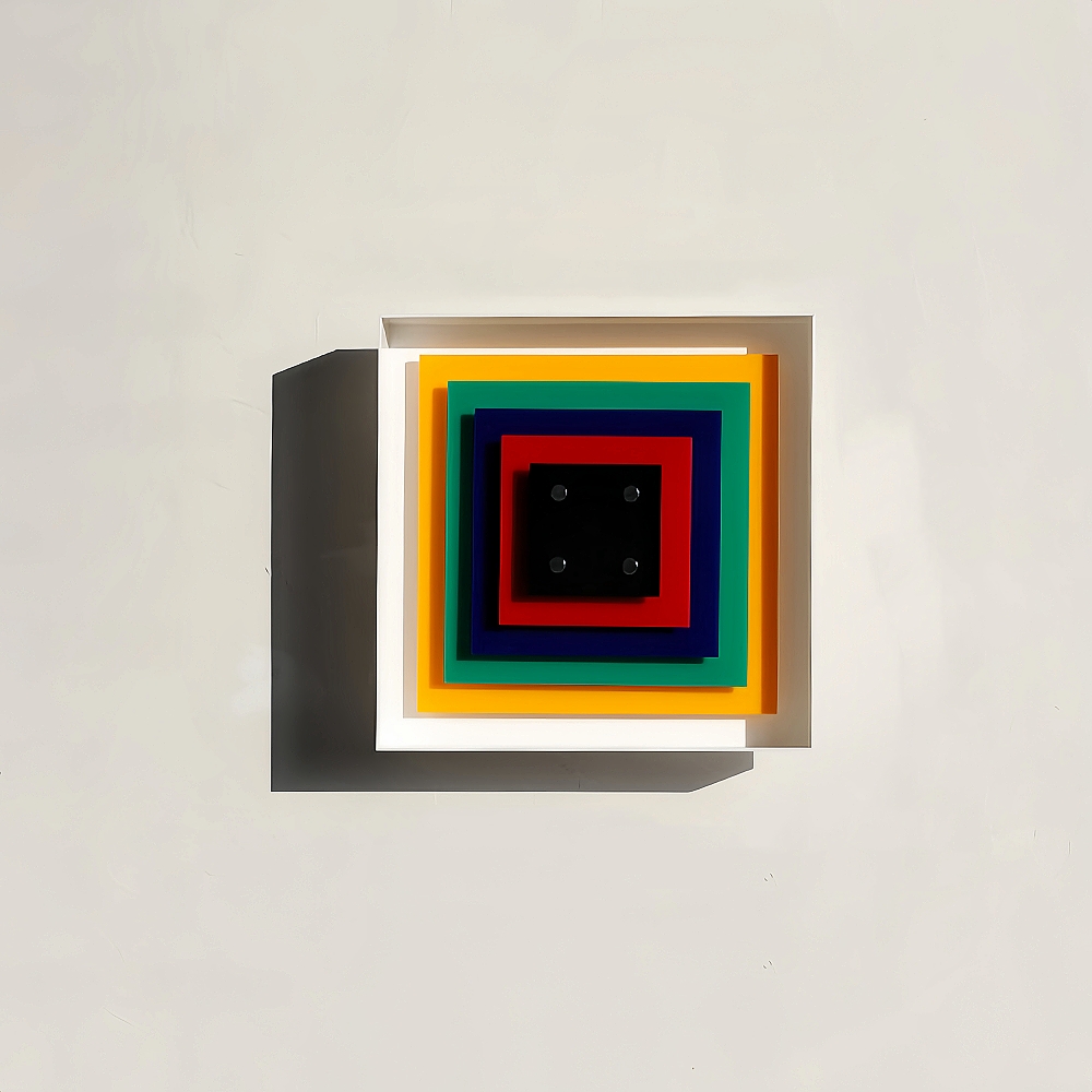 Color Pixel Wall Lamp Bauhaus Living Room Bedroom Decorative Painting Square Frame Wall Lamp