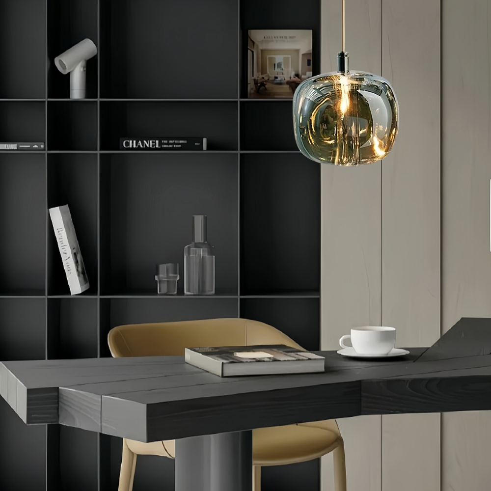 Nordic Modern Art Crystal Apple Shaped Bar Counter Kitchen Pendant Light