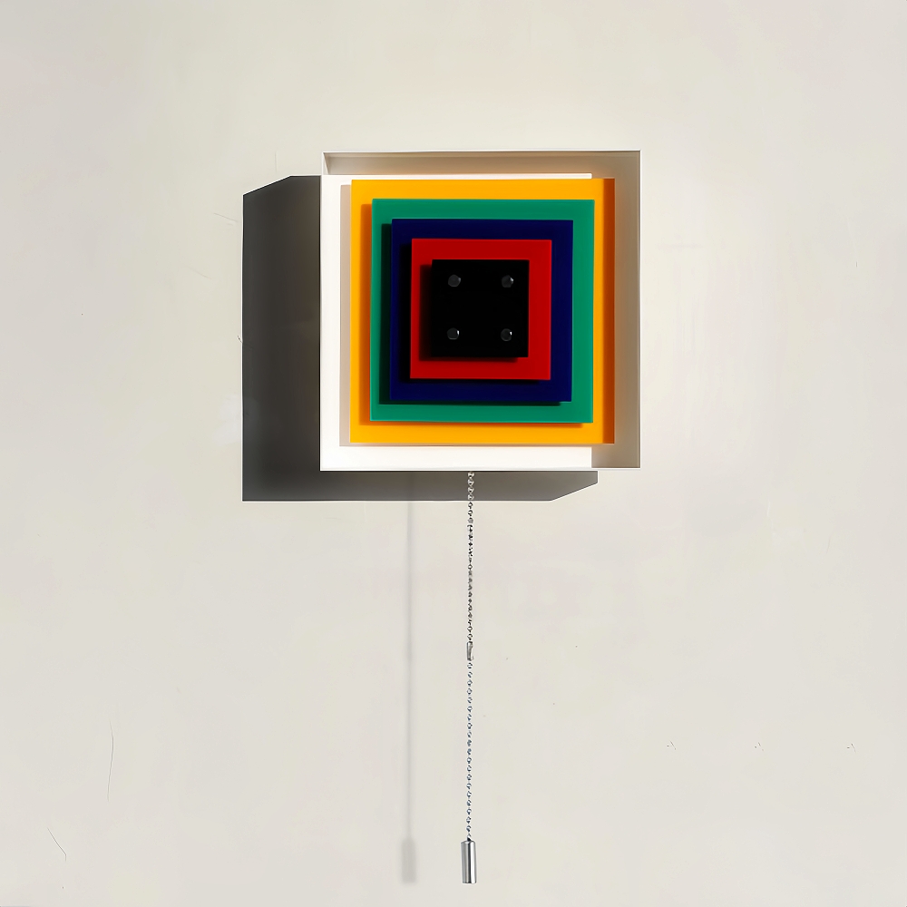 Color Pixel Wall Lamp Bauhaus Living Room Bedroom Decorative Painting Square Frame Wall Lamp