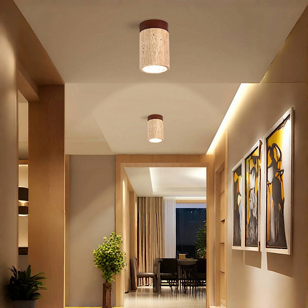 Wabi-sabi  Aisle Spot Light Living Room Wood Ceiling Lamp Designer Downlight