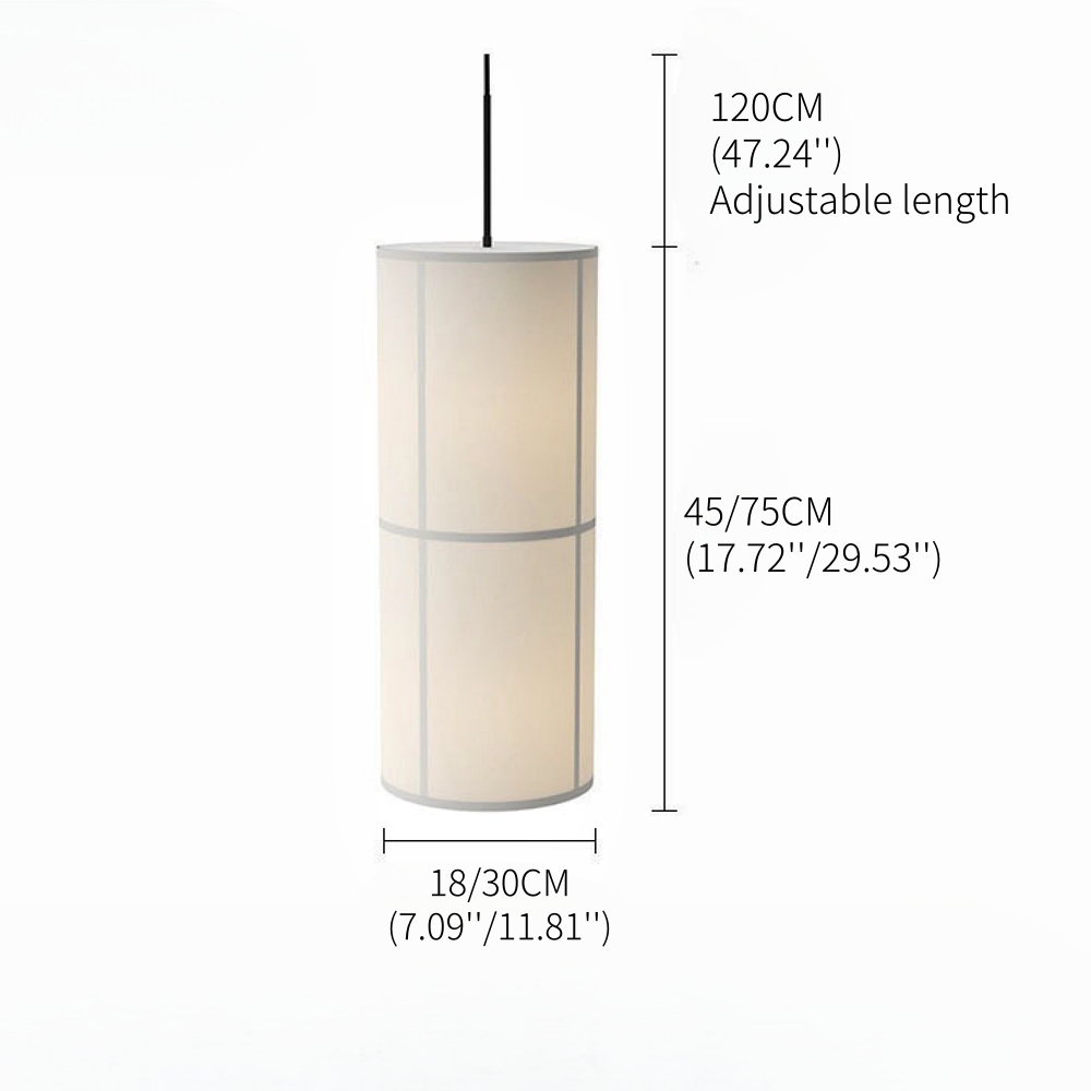 Japanese Wabi Sabi Style Retro Minimalist Study Room Tea Room Fabric Pendant Light