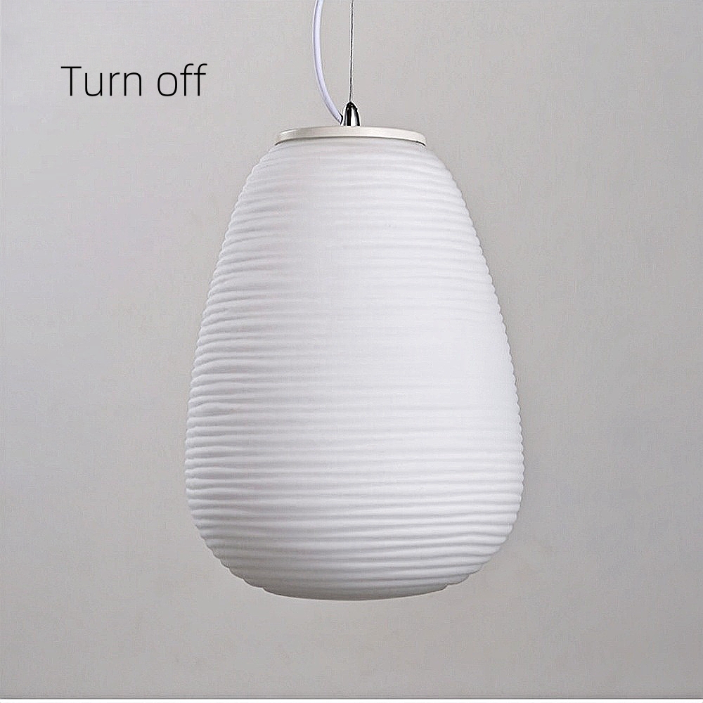 Danish Creative Cocoon Glass Chandelier Light Loft Duplex Staircase Glass Lighting Fixture