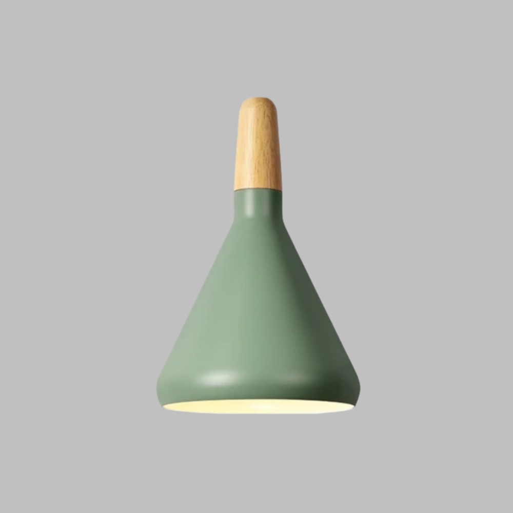 Danish macaron conical metal pendant light