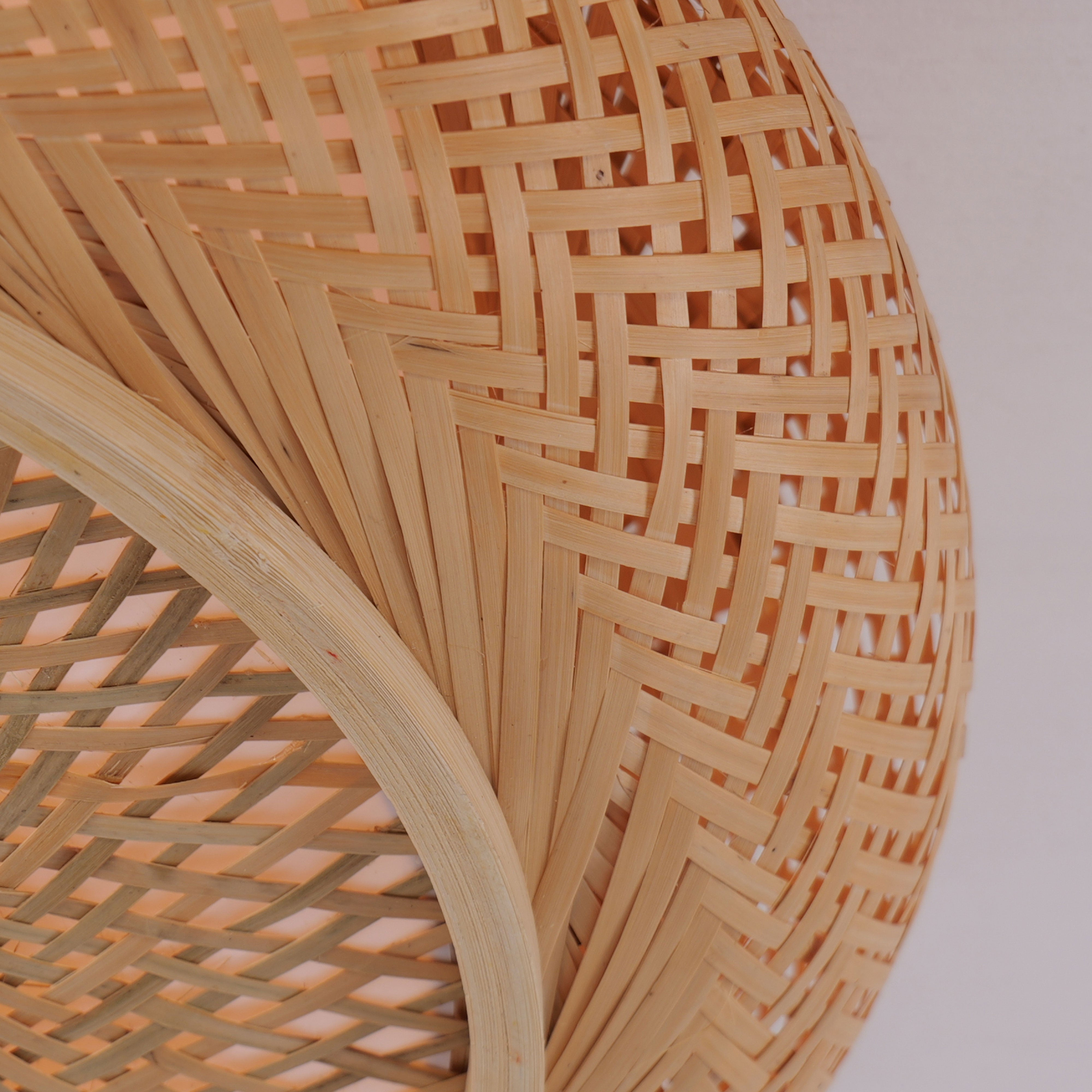 Bamboo Flush Mount Ceiling Light for Bedroom
