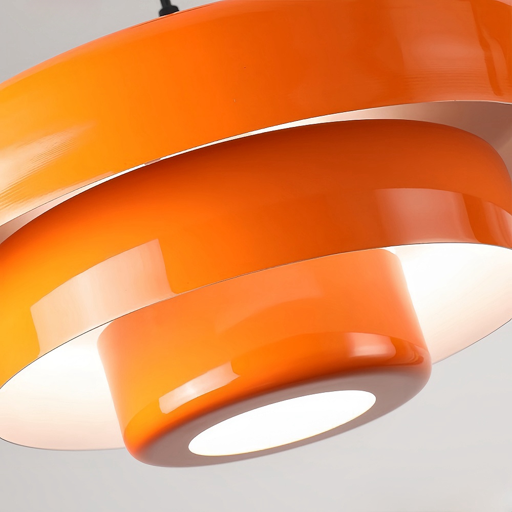 Classic Orange Metal Pendant Light Mid-Century Modern Green Bauhaus Mini Chandelier