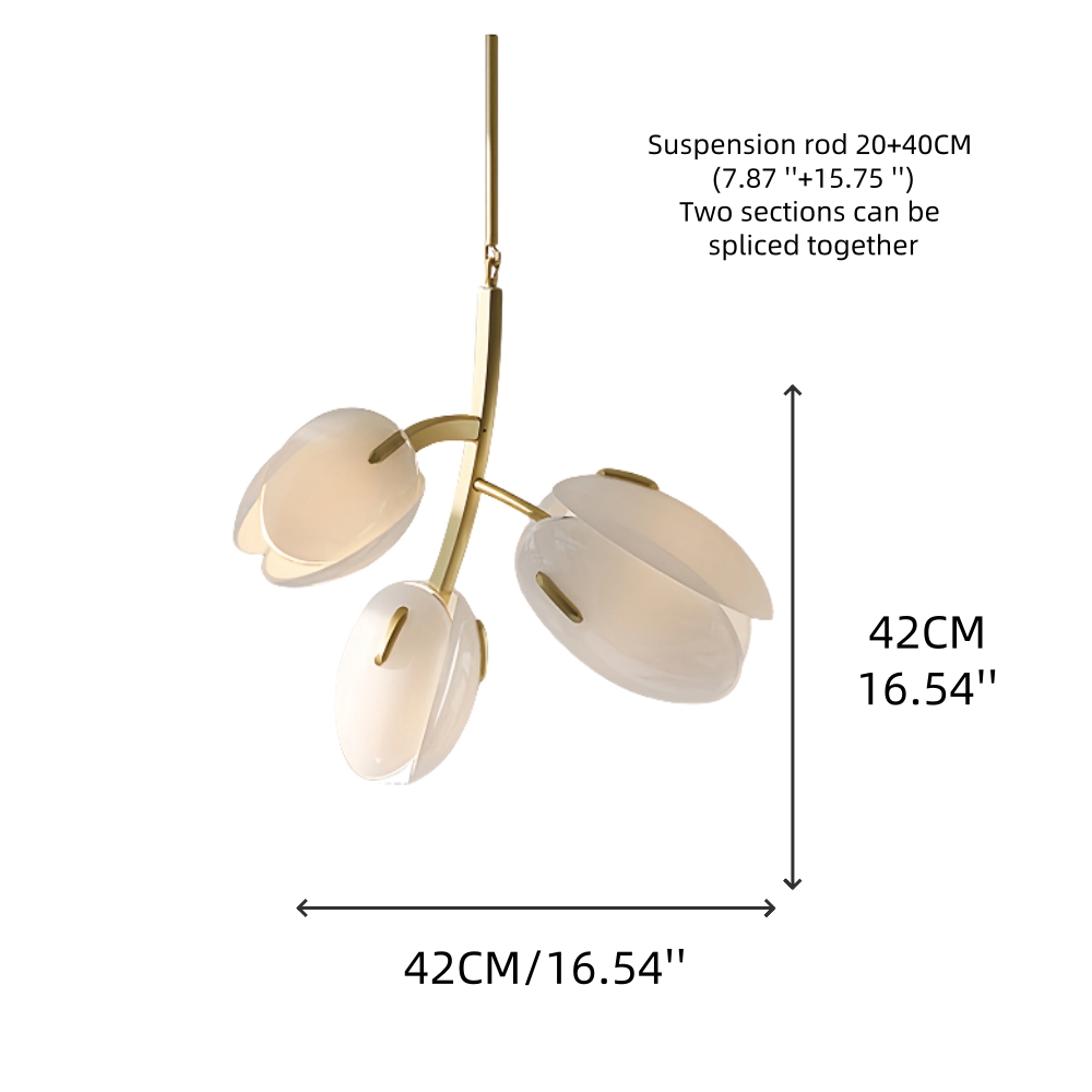 Nordic Modern Minimalist Tulip Bud Glass Pendant Lamp Atmosphere Lighting Fixture