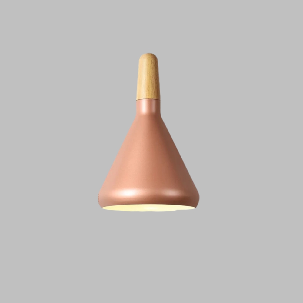 Danish macaron conical metal pendant light