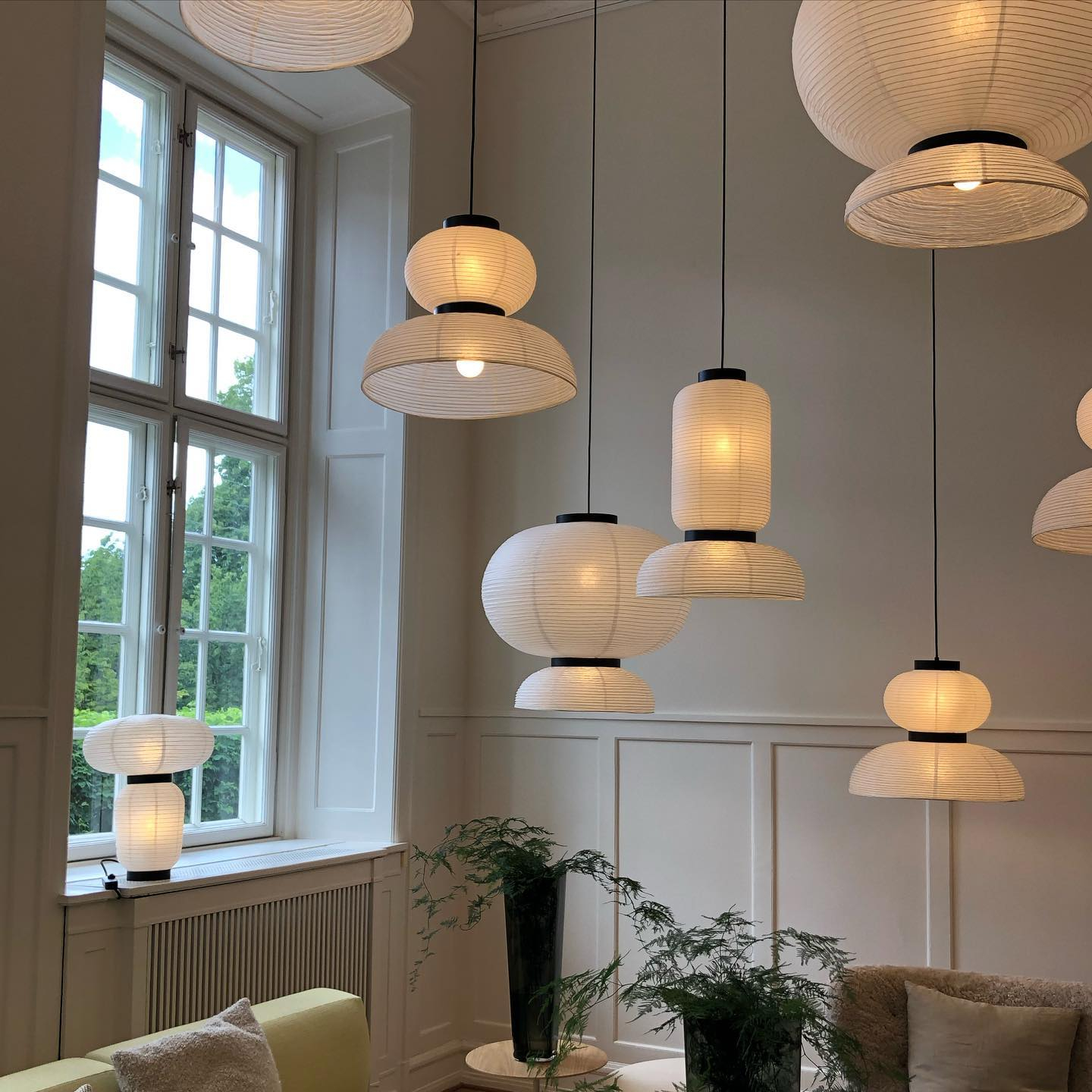 Danish JH3 Paper Chandelier Japanese Retro Pendant Light Ceiling Lamp