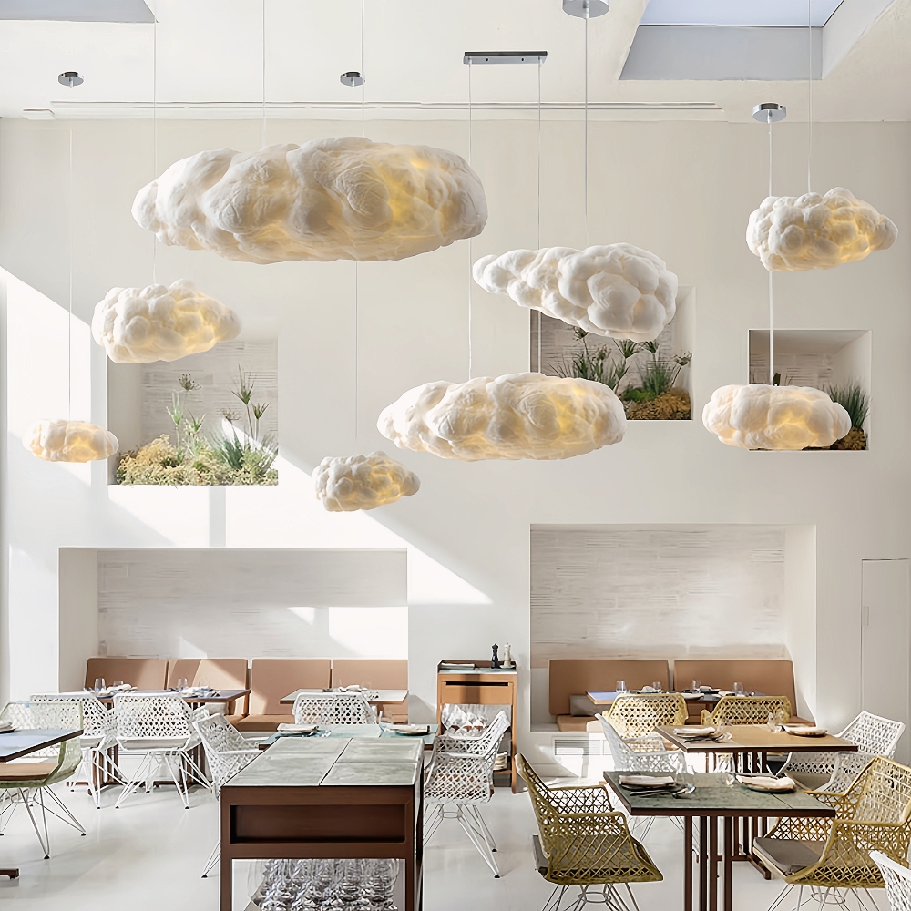 Nursery Creative Cloud Pendant Light Restaurant Dream Cloud Lamp Children's Room Hanging Lighting Fixture