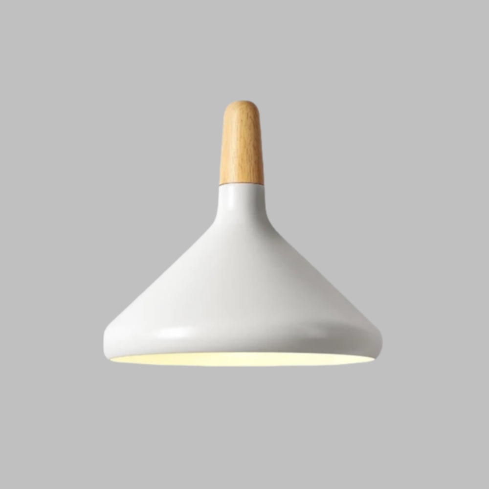 Danish macaron conical metal pendant light