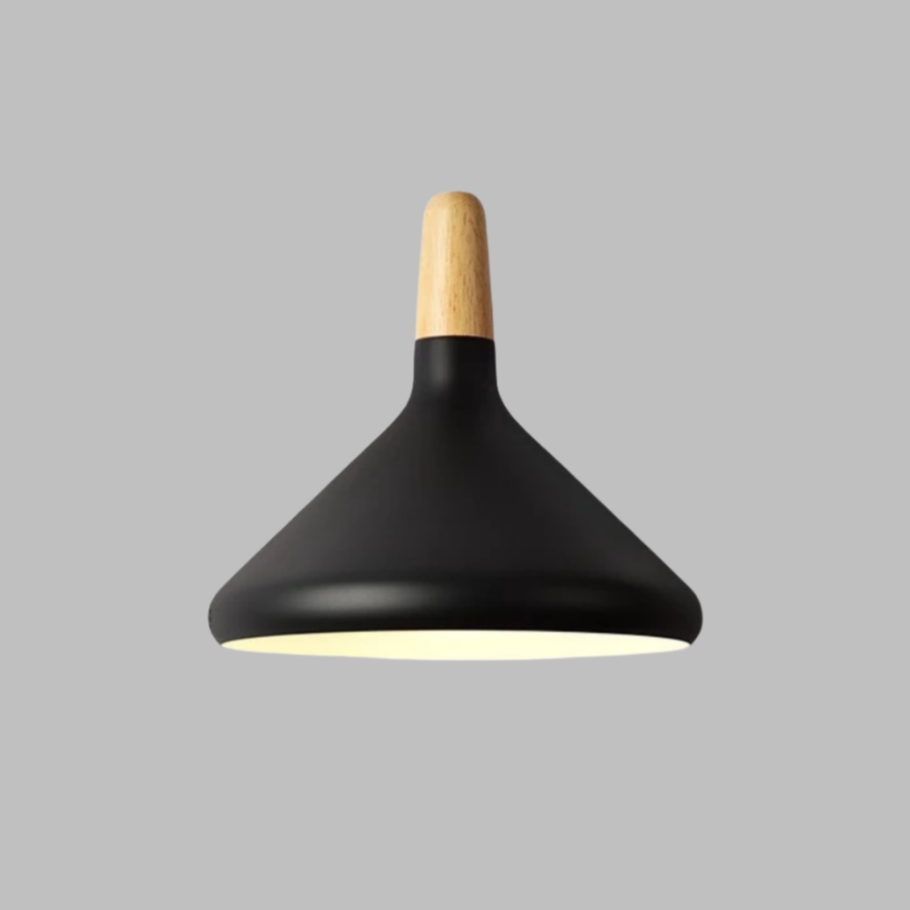 Danish macaron conical metal pendant light