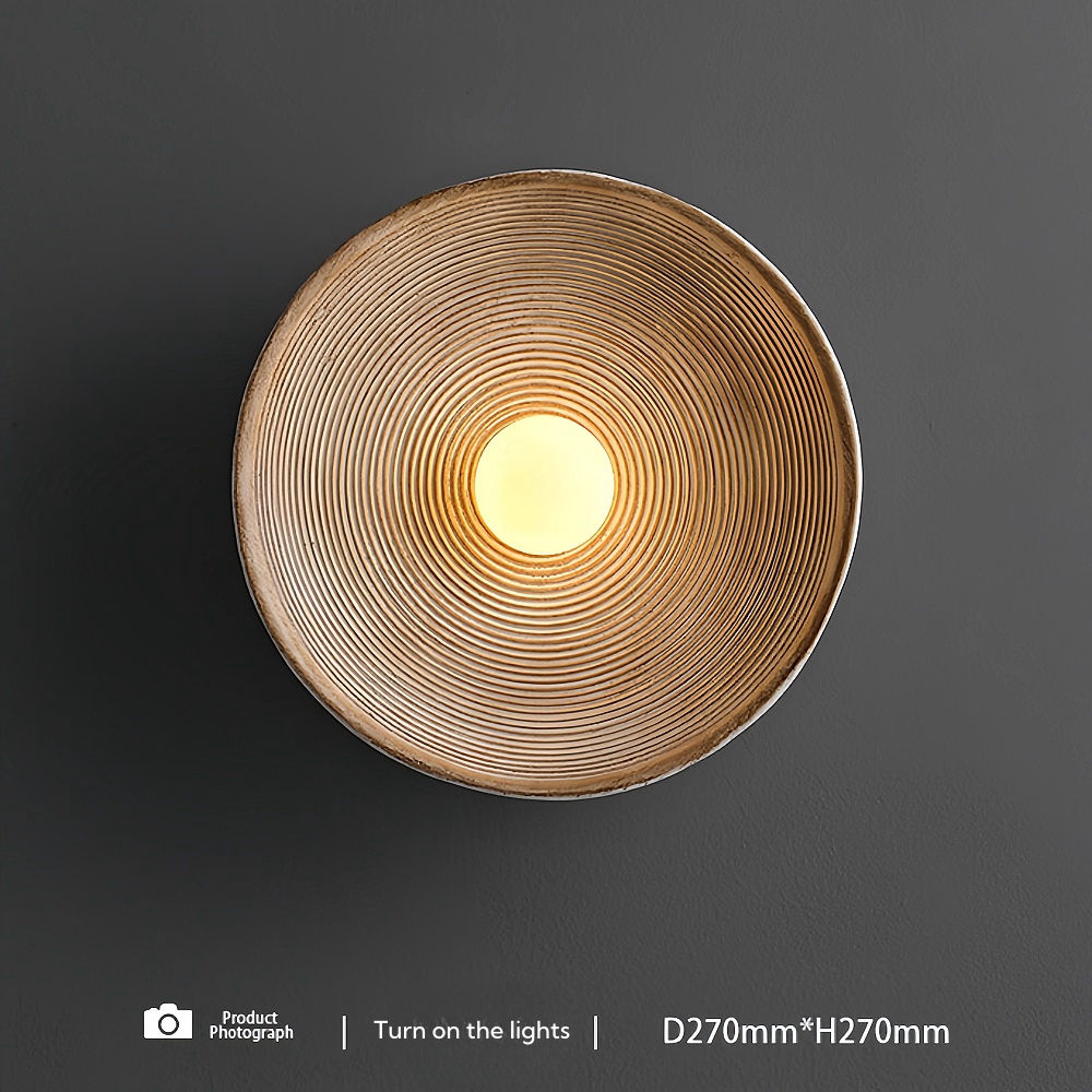 Wabi Sabi Style Retro Entrance Hallway Resin Wall Lamp Bedroom Bedside Lamp