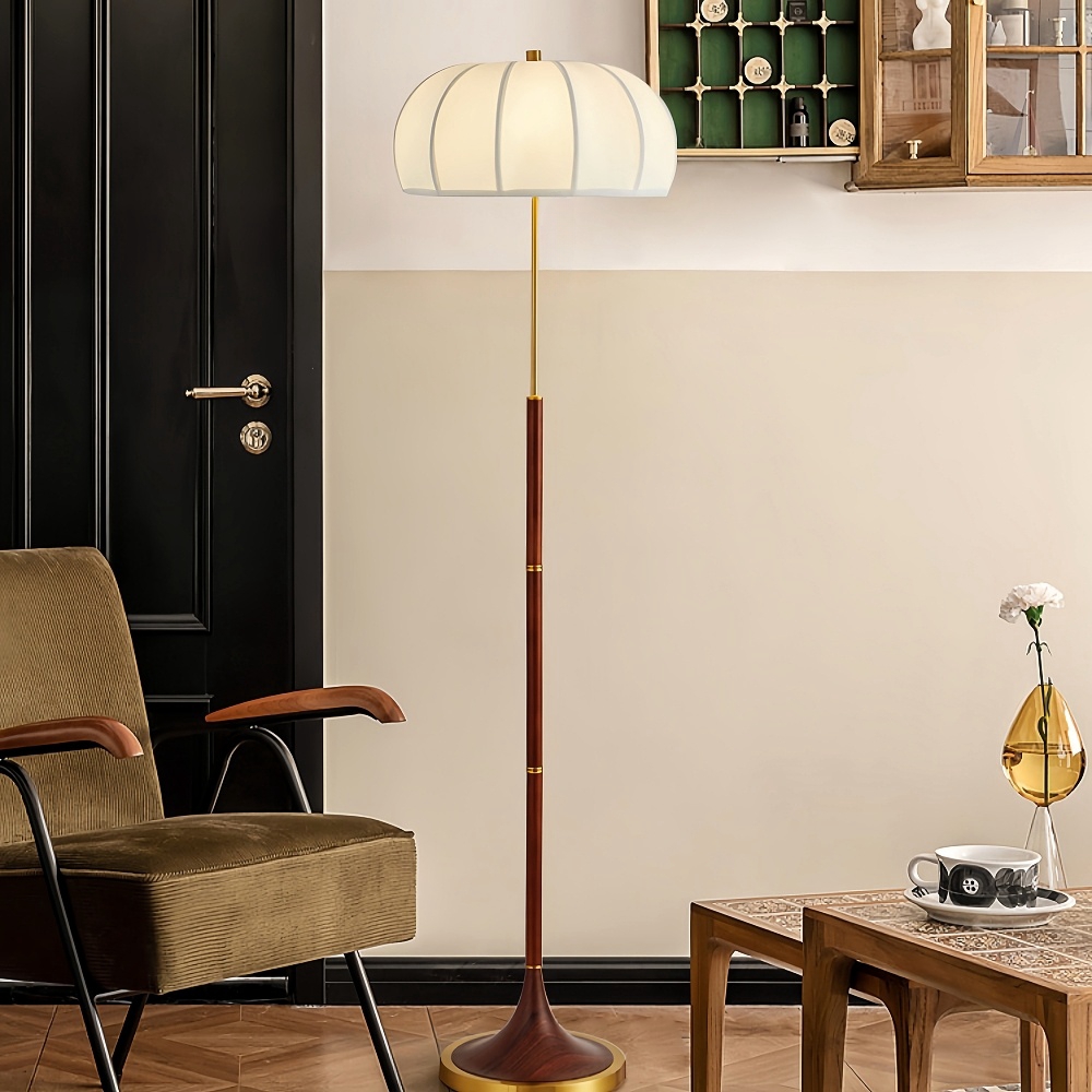 Mid Century Modern Table Lamp With Green and White Base Vintage Floor Lamp