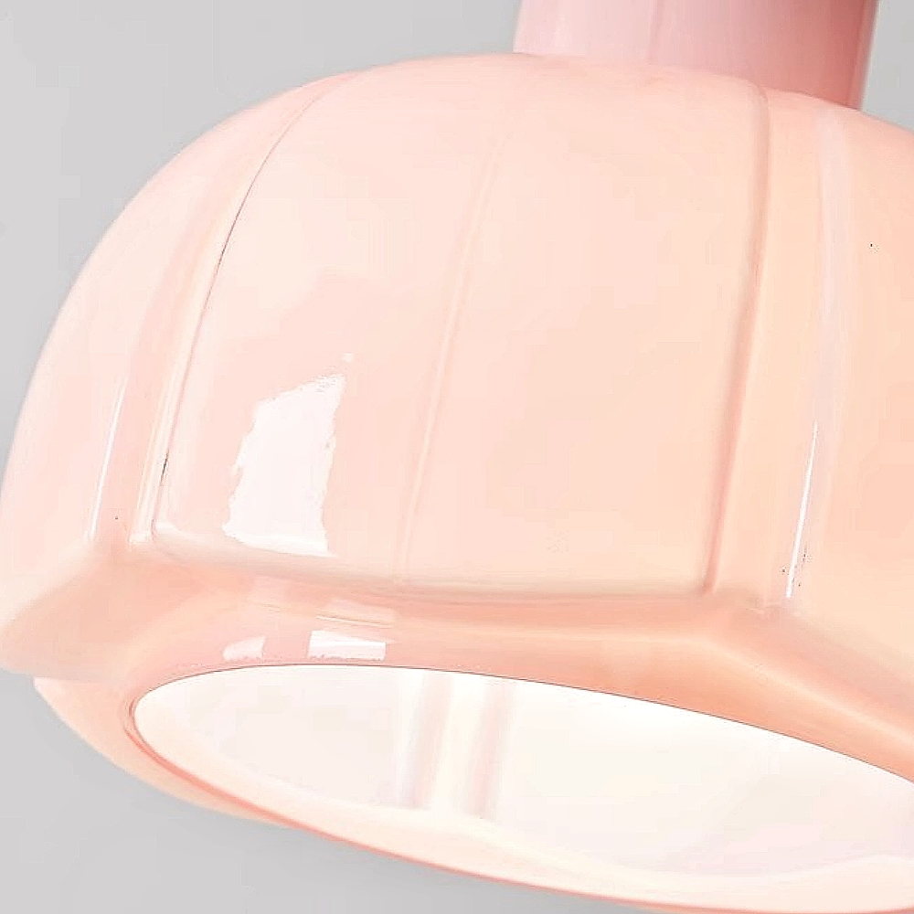 French Cream Style Glass Flower Bud Bedroom Bedside Pendent Light